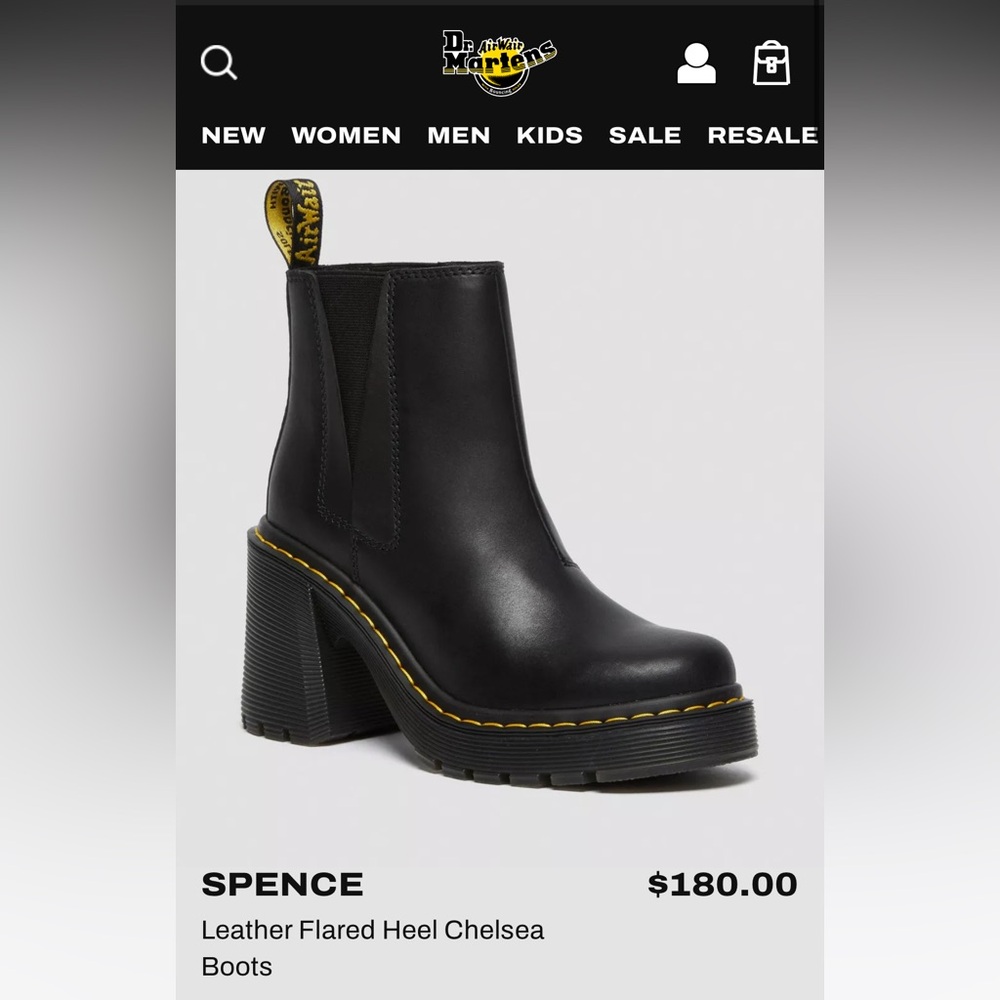 New Dr Marten Spence Heeled Boots - Picture 8 of 9